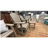 Image 3 : 3 PIECE C.R. PLASTICS PATIO FURNITURE ADIRONDACK SYTLE ARMCHAIR, ADIRONDACK STYLE SLIDING ROCKER
