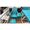 Image 1 : ASHLEY FURNITURE TURQUOIS ADIRONDACK STYLE CHAIR W/ FOOT REST.