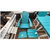 Image 2 : ASHLEY FURNITURE TURQUOIS ADIRONDACK STYLE CHAIR W/ FOOT REST.
