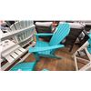 Image 3 : ASHLEY FURNITURE TURQUOIS ADIRONDACK STYLE CHAIR W/ FOOT REST.