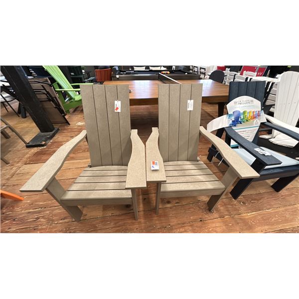 PAIR OF C.R. PLASTICS ADIRONDACK STYLE CHAIRS