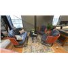 Image 1 : FIG & CHERRY PATIO 4 PIECE PATIO SET. SARASOTA SERIES. 60" LOVESEAT, 2 CUSHIONED SIDE CHAIRS,