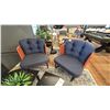Image 3 : FIG & CHERRY PATIO 4 PIECE PATIO SET. SARASOTA SERIES. 60" LOVESEAT, 2 CUSHIONED SIDE CHAIRS,
