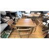 Image 1 : FIG & CHERRY PATIO TABLE SET. PALMA TABLE 35" X 35". 4 BARROK CHAIRS, ALUMINUM FRAMED