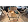 Image 3 : FIG & CHERRY PATIO TABLE SET. PALMA TABLE 35" X 35". 4 BARROK CHAIRS, ALUMINUM FRAMED