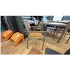 Image 4 : FIG & CHERRY PATIO TABLE SET. PALMA TABLE 35" X 35". 4 BARROK CHAIRS, ALUMINUM FRAMED