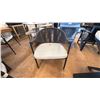 Image 3 : FIG & CHERRY 2 SEAT PATIO TABLE SET 32" ROUND TABLE ALUMINUM FRAME, MARBLE TOP. 2 CUSHIONED