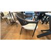 Image 4 : FIG & CHERRY 2 SEAT PATIO TABLE SET 32" ROUND TABLE ALUMINUM FRAME, MARBLE TOP. 2 CUSHIONED