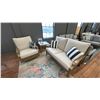Image 1 : ASHLEY FURNITURE, RAINIER RANCH SERIES, 3 PIECE PATIO SET, 60" LOVESEAT, SWIVEL ROCKER