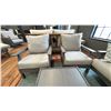 Image 4 : 5 PIECE PATIO SET. ASHLEY FURNITURE. 78" SOFA, 54" LOVESEAT, 2 SIDE CHAIRS, 48" COFFEE TABLE.