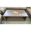 Image 7 : 5 PIECE PATIO SET. ASHLEY FURNITURE. 78" SOFA, 54" LOVESEAT, 2 SIDE CHAIRS, 48" COFFEE TABLE.