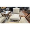Image 4 : ASHLEY FURNITURE 5 PIECE PATIO SET. 2 76" SOFAS, SWIVEL ROCKING SIDE CHAIR, 24" SQUARE CORNER TABLE
