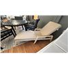 Image 2 : FIG & CHERRY RECLINING LOUNGE SEAT, ALUMINUM FRAME W/ WOOD ACCENTS