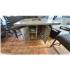 Image 3 : ASHLEY FURNITURE FIRE TABLE PATIO SET. 56" X 56" FIRE TABLE, 6 TALL STOOLS, W/DECORATIVE CANDLE