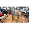 Image 5 : ASHLEY FURNITURE FIRE TABLE PATIO SET. 56" X 56" FIRE TABLE, 6 TALL STOOLS, W/DECORATIVE CANDLE