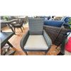 Image 3 : ASHLEY FURNITURE 8 SEAT PATIO DINING SET. 80" X 42" TABLE. 8'6" UMBRELLA, 2/3 PERSON BENCH SEAT,