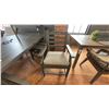 Image 4 : ASHLEY FURNITURE 8 SEAT PATIO DINING SET. 80" X 42" TABLE. 8'6" UMBRELLA, 2/3 PERSON BENCH SEAT,
