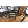 Image 5 : ASHLEY FURNITURE 8 SEAT PATIO DINING SET. 80" X 42" TABLE. 8'6" UMBRELLA, 2/3 PERSON BENCH SEAT,