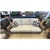 Image 2 : ASHLEY FURNITURE 4 PIECE PATIO SET. 82" WIDE SOFA, 58" WIDE LOVESEAT, RECLINING SIDE CHAIR,