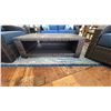 Image 6 : 5 PIECE ASHLEY FURNITURE PATIO SET. BLUE CUSHION 57" LOVESEAT, 2 SIDE CHAIRS, 48" COFFEE TABLE