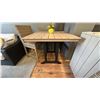 Image 4 : 3 PIECE TALL PATIO SET. 42" X 42" TABLE 2 WICKER TALL STOOLS. STOOL LEGS DO NOT MATCH TABLE LEGS