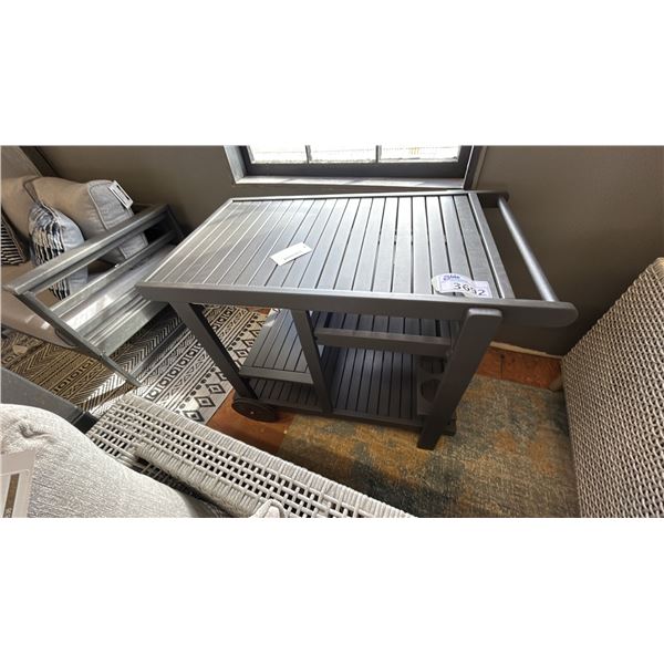 39" WOOD SERVING CART