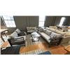 Image 1 : ASHLEY FURNITURE 5 PC PATIO SET. 78" SOFA, 55" LOVESEAT, 39" COFFEE TABLE. 2 CHAIRS, INC CUSHIONS.