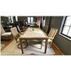 Image 2 : ASHLEY FURNITURE 5 PC PATIO DINING SET. 7' X 42" DINING TABLE, 2 SWIVEL ROCKER DINING CHAIRS, 2