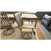 Image 5 : ASHLEY FURNITURE 5 PC PATIO DINING SET. 7' X 42" DINING TABLE, 2 SWIVEL ROCKER DINING CHAIRS, 2