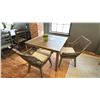 Image 1 : ASHLEY FURNITURE 3 PC PATIO DINING SET. 42" SQUARE TABLE WITH 2 CHAIRS. INC FAUX PLANT. RETAIL $2800