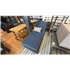 Image 1 : ADJUSTABLE CHAISE LOUNGE. BLUE CUSHION. WITH PILLOW