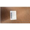 Image 4 : PAIR OF ASHLEY FURNITURE WOOD GRAIN LOOK PATIO TABLES. 48" OVAL, 22" ROUND WITH BLACK LEGS