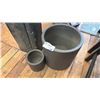 Image 1 : PAIR OF ROUND CERAMIC PLANTERS. 16", 8"