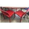 Image 3 : GROUP LOT. FOLDING TABLE, 6 CHAIRS AND 6 TREASURE GARDEN HALO UMBRELLA LIGHTS 110V