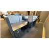 Image 5 : GROUP OF 8 WORKSTATIONS. 48" HIGH PANELS. 60" X 30" FREE STANDING DESKS. 3 - 27" CURVED MONITORS