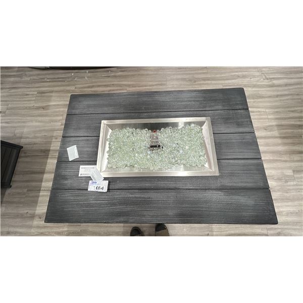 OUTDOOR GREAT ROOM. HAVENWOOD. CARBON GREY FIRE TABLE. 44" X 30". PROPANE. RETAIL $3,200