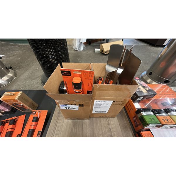 BBQ ACCESSORY PACK RETAIL APPROXIMATELY $390. WIFI MEATER PRO, BOTTLE OPENER, 5X SPICE,