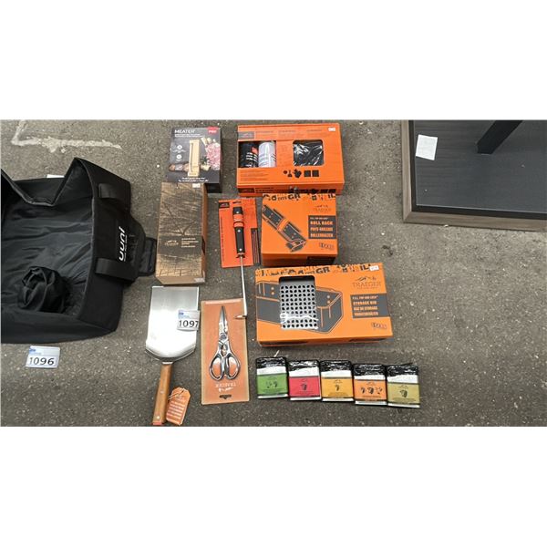 BBQ ACCESSORIES PACK, RETAIL $500, MEATER PRO (WIRELESS TEMP READING), CLEANING KIT, CLEANER, TOOLS,