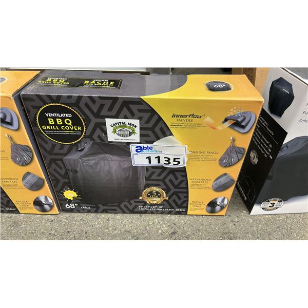 LARGE 68" VENTILATED BBQ GRILL COVER.