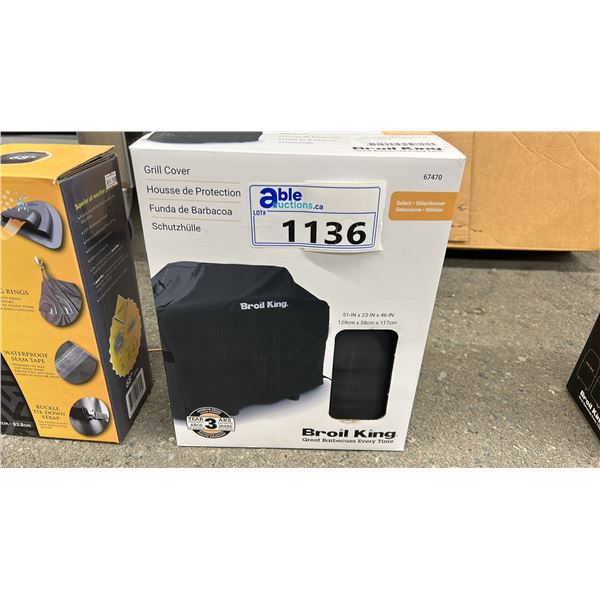 BROIL KING 67470 GRILL COVER SELECT.  51" X 23" X 46".