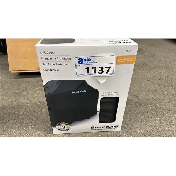BROIL KING 67470 GRILL COVER SELECT.  51" X 23" X 46".