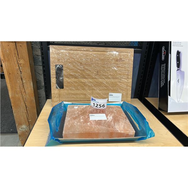 GROUP LOT OF NAPOLEON ACCESSORIES.  PRO CUTTING BOARD AND SALT PLATTER AND GRILL. APPROXIMATE VALUE