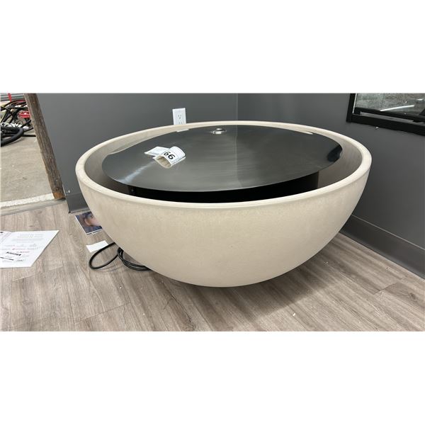 SOLUS 36" WATER FEATURE. MODEL  WATER BOWL WITH STAINLESS STEEL DOME. $3,600 RETAIL