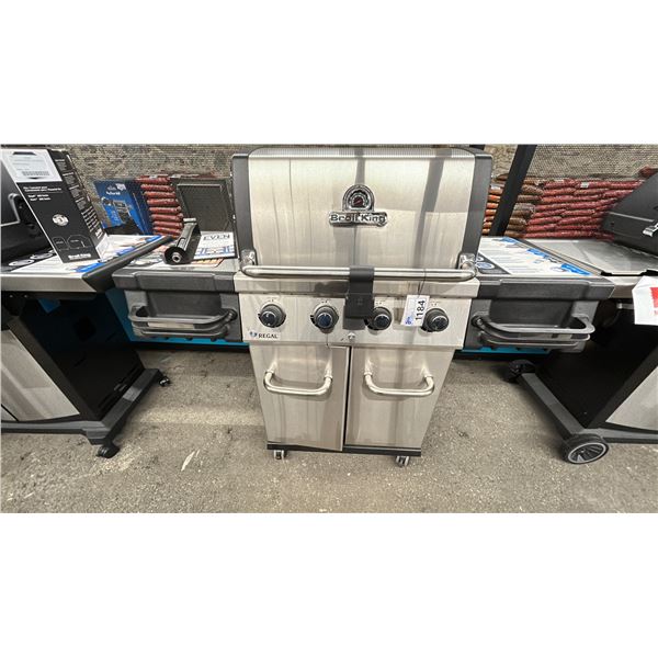BROIL KING REGAL 420 PRO NATURAL GAS GRILL. STAINLESS STEEL WITH STAINLESS GRILLS. COOK LIGHT
