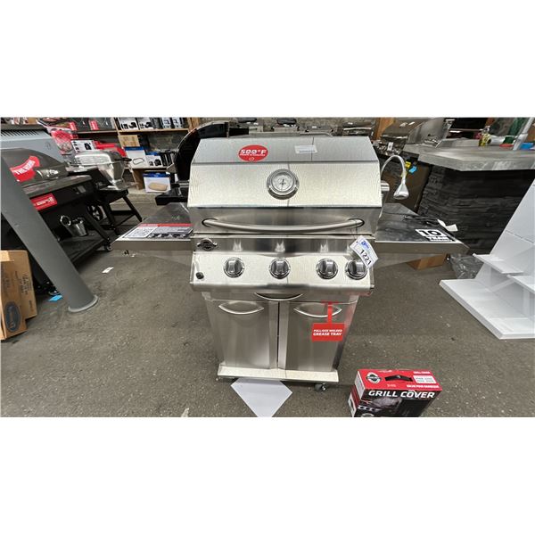 JACKSON GRILLS 3 BURNER LUX SERIES NATURAL GAS GRILL.  STAINLESS STEEL. ROTISSERIE. 52" WIDE
