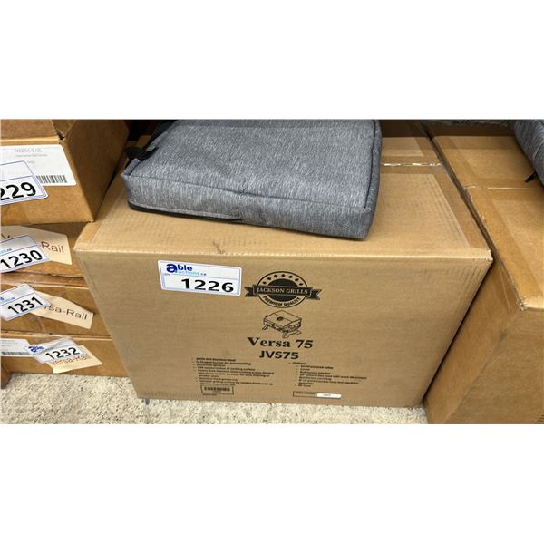 JACKSON GRILLS VERSA PORTABLE SERIES MODEL JVS75. INCLUDES COVER. PROPANE. FOLDING LEGS.