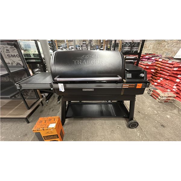 TRAEGER IRONWOOD XL SMOKER GRILL. MODEL TFB93RLGC. $2,900 RETAIL. INCLUDES OPTIONAL COVER.