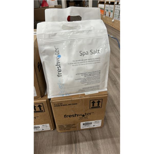 4X 10LBS SPA SALT BY FRESHWATER, FOR USE W/ SALT WATER SANITIZING SYSTEMS.