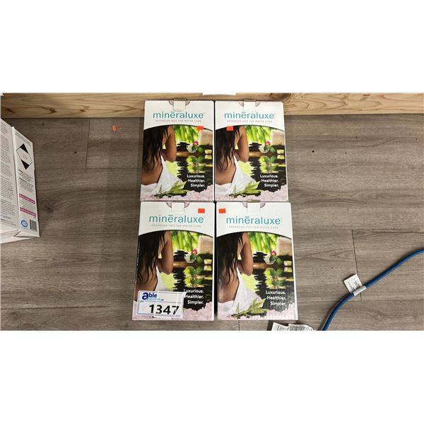 4X BOX OF CHLORINE GRANULES SYSTEM BY MINERALUXE, ADVANCED HOT TUB WATER CARE. RETAIL $370.