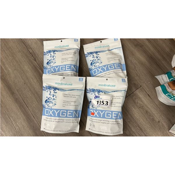 4X BAG OF OXYGEN, WEELY DEEP CLEANSE TREATMENT, BY MINERALUXE